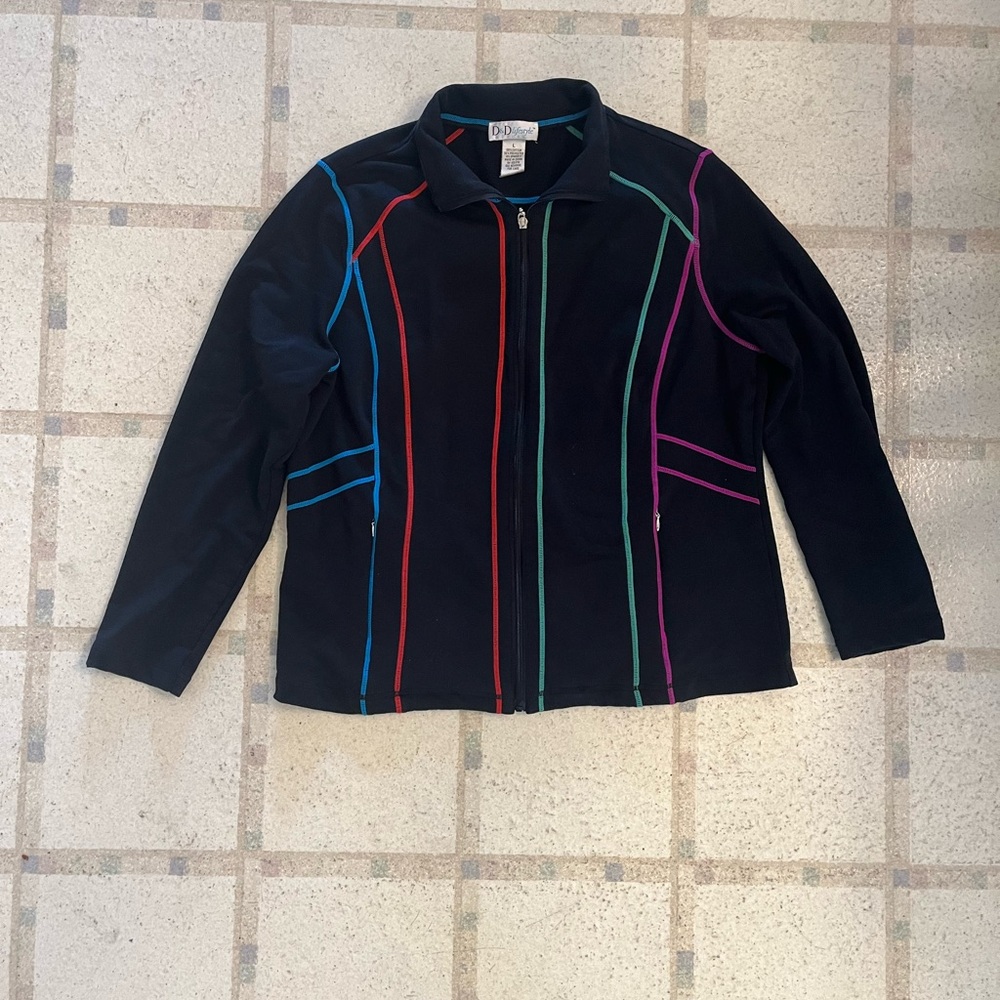 Colorful Striped Women's Athletic Jacket D & D Lifestyle